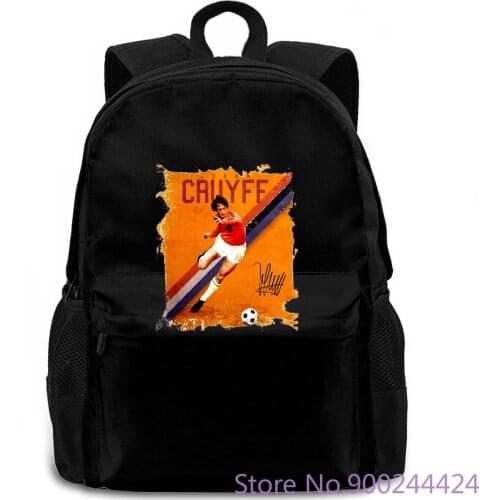 NEW Johan Cruyff 14 Retro Holland Football Player Dutch Yohan Ajax New Hot Printing women men backpack laptop travel