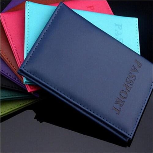 Travel Passport Cover Utility Simple Passport ID Card Cover Holder чехол на паспорт Leather Passport Wallet обложка на паспорт