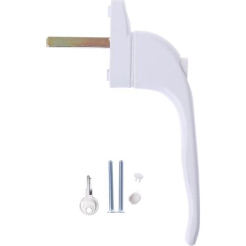 Window Handle White UPVC Universal Key Locking For Double Glazing/Security Switch/Aluminum alloy Sliding Door Turning Handle