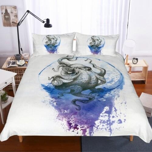 Octopus Pattern 3D Printing Home Bedding Worsted Quilt Cover Bedding Winter Full King Size Single Queen Bed Cover