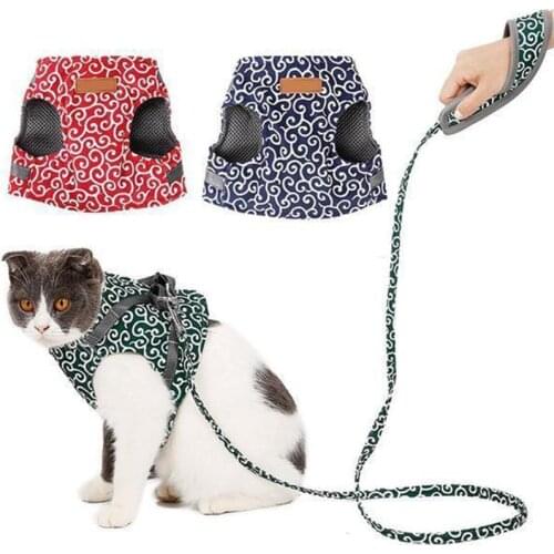 Adjustable Cat Vest Harness and Leash Set to Outdoor Walking For Puppy Dogs Collar For Small Medium Dog