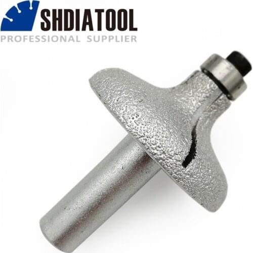 SHDIATOOL No.22 Vacuum brazed diamond router bits 12.7mm shank for edge profile