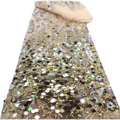 SJ Lace African Nigerian Lace Fabrics 2021 High Quality Lace French Tulle Embroidered Lace Fabric For Wedding Party Dress r3-79