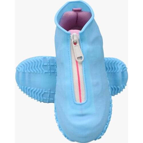 Classic Black Reusable Shoe Covers Waterproof Galoshes Rubber Boots Women Anti-slip Covers for Shoes Men Silicone Paired Covers