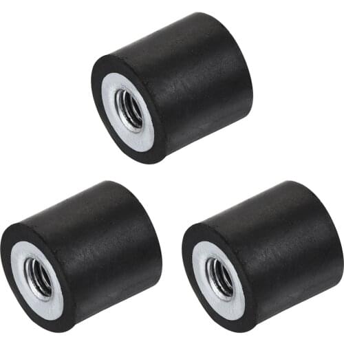 Uxcell M3 Rubber Mounts Female/Female Shock Absorber, D8mmxH8mm 3 Pcs