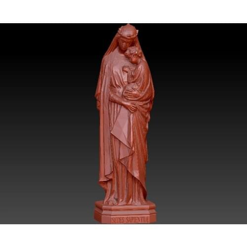High quality New Virgin Mary STL model 3D carved figure sculpture 3d model for cnc machine or 3D printers in STL file format