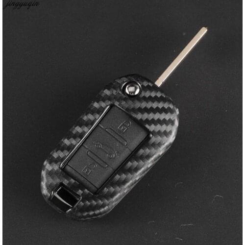 10pcs Carbon Fiber Silicone Key Case For Peugeot 208 308 508 408 3008 2008 Citroen C4 C5 C3 C4L CACTUS Remote Car Key Cover