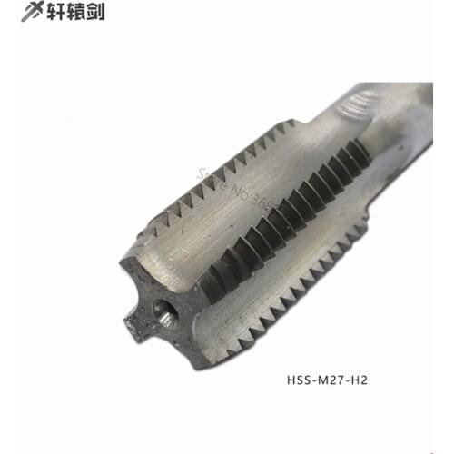 2pcs HSS M27 Straight Flute Machine Tap H2 M27x1 M27X1.5 M27X2 M27X3 Tap Bit High Speed Steel Threading Drill Bit Cutter Tool