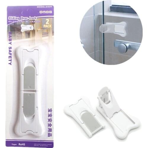 2Pcs Protecting Baby Safety Sliding Door Window Wardrobe Closet Lock Children Care Protection