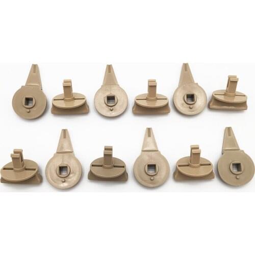 6Pcs Beige Trunk Box Luggage Lock Tail Box Buckle Triangle Warning Card Bracket Knob Clip For Touran 1T0 867 468 1T0867468