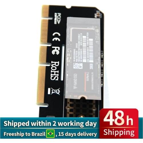 M.2 SSD TO PCIE 3.0 X16 Adapter with LED M Key Interface Card Suppor PCI Express 3.0 x4 for NVMe 2230-2280 Size m.2 SSD