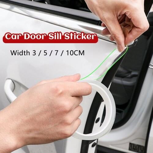 Car Stickers Door Edge Protector Universal Car Door Sill Sticker Anti Scratch Transparent Film Protection Style Auto Accessories