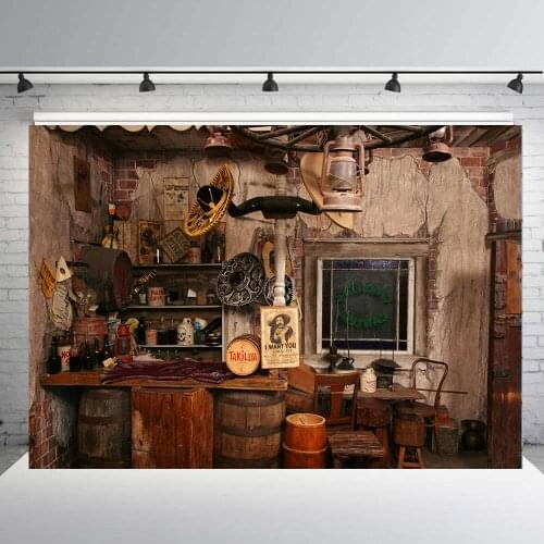 BEIPOTO Wild west interior background photo booth photography backdrops Portrait photographic studio props Retro vinyl B-867