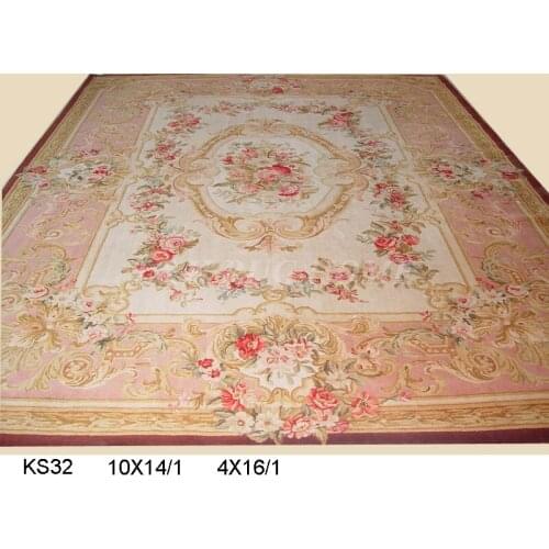 Free shipping 10'x14' Aubusson Design renaissance Carpet hand knotted wool Savonnerie rug for home decoration