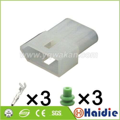 Free shipping 5sets 3pin Auto plastic socket circular wire harness cable connector