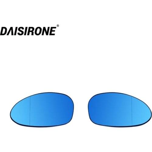 Car Side Electric Heated Rear View Mirrors Side Wing Mirror Glass Blue For BMW E46 E90 E91 E92 E93 M3 2001-2006