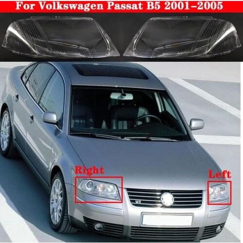 For Volkswagen Passat B5 2001-2005 3B7941018F 3B7941017F Car Front Headlight Cover Lampshade Head Lamp light Shell glass Lens