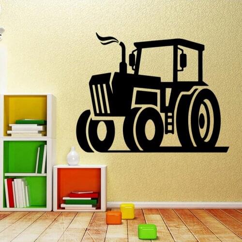 Farm Wall Decoration Decals Creative Vinyl Tractor Wall Decal Decals Childrens Room Decoration Boy Decoration Stickers