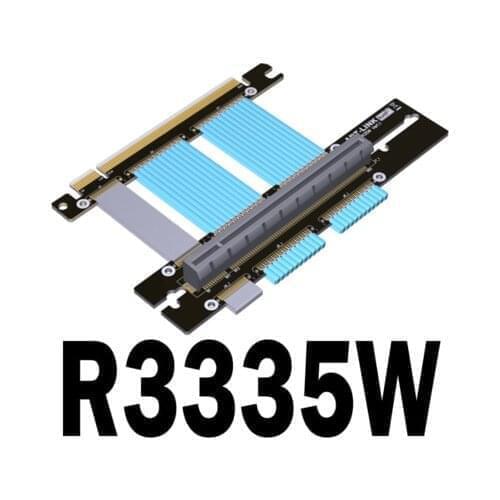 ADT-link R3335W PCIe4.0 16x Graphics Card Extension Cable Flexible Full Speed PCI-E 4.0 GPU Riser Cable 90° For ASUS ROG Chassis