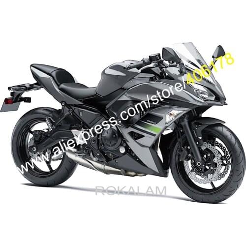 Body Kit For Kawasaki Ninja 650R ER 6F 2017 2018 2019 ER-6F 17 18 19 ER6F 650 Black Gray Bodyworks Fairings (Injection Molding)