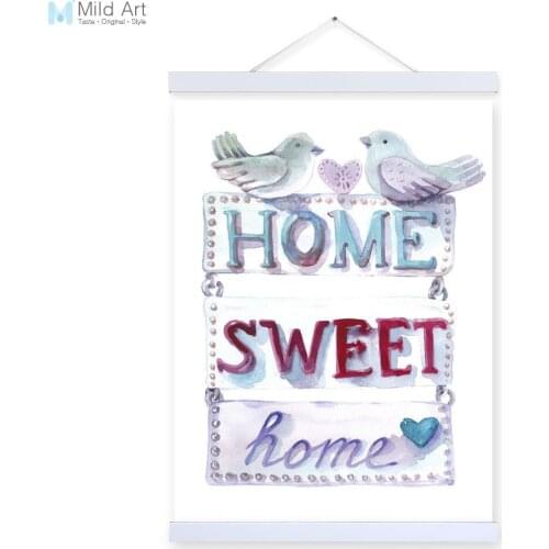 Sweet Home Modern Watercolor Typography Letters A4 Large Poster Prints Gifts Inspirational Quotes Canvas Paintings Home Wall Art