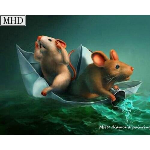 Cartoon mouse full square 3D diamond painting kit 20x25cm DIY mosaic diamond cross stitch home decoration gift