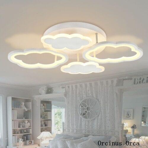 Cartoon Creative Cloud LED Ceiling lamp Boys and Girls Bedroom Childrens Room Lighting Modern Simple White Cloud Ceiling lamp