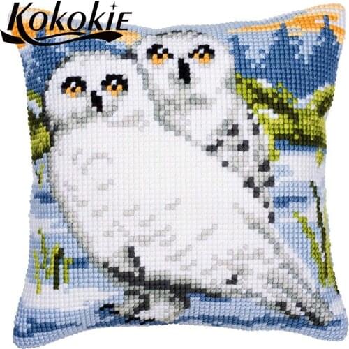 Handmade embroider Needlework kits cross stitch kits For throw pillow 3d mat sets cushion embroidery bird fabric pillowcase