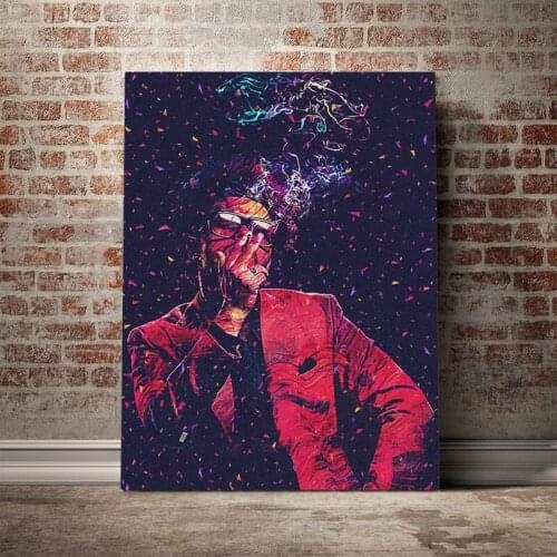 Wall Art Posters and Prints Smoking Man Ribbon Print Canvas Painting Modern Nordic Modular Picture Home Decoration Club No Frame