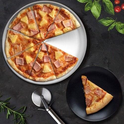 Stainless steel Dinner Plates Restaurant Silver Serving Tray Round Dessert Cake Snack Dishes Silver Storage Plate Korean Cutlery