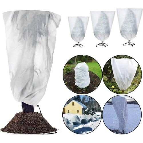 Non-Woven Plant Cold Cover Cover Winter Frost-Proof Planting Container Grow Warmth Cover Winter Cold-Proof Protector Cover D30