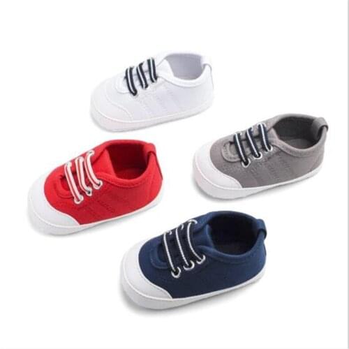 New Baby Canvas Shoes Newborn Soft First Walkers Infant Anti-slip Sport Shoes Kids Boys Girls Shoes