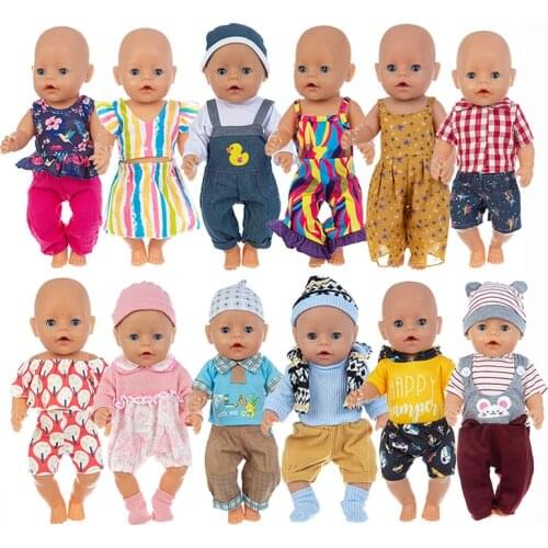 High Quality Suit Doll Clothes Fit 17 inch 43cm Doll Clothes Born Babies Doll Clothes For Baby Birthday Festival Gift
