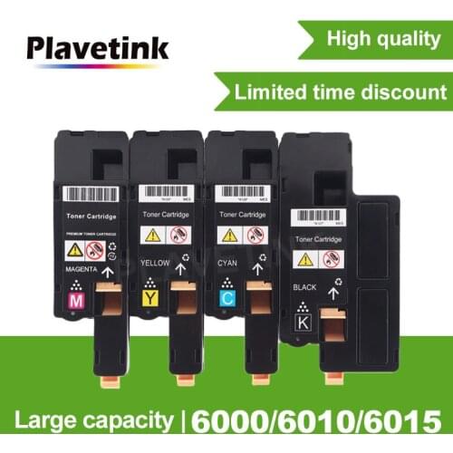 Plavetink 1 Set 4 Color 6000 6010 6015 Toner Cartridge Compatible For Xerox Phaser 106R01630 106R01627 106R01634 106R01631