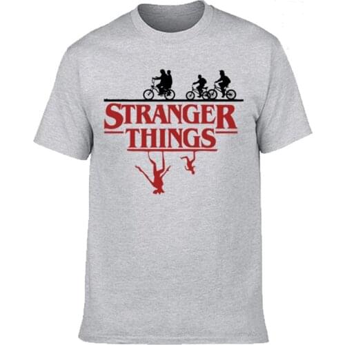 Stranger Things Tee Hipster Shirts Graphic T-shirt Men Letter Print T Shirt Fashion Clothing O-Neck Tops XS-3XL