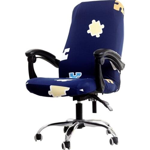 Floral Chair Covers Spandex Cover On Chair For Office Decoration Rotating Chair Stretch Case New Seat Slipcover housse de chaise