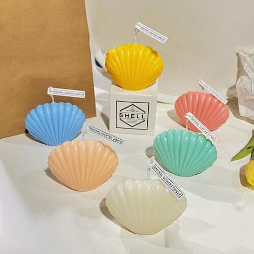 Shell Candle Home Decoratie Dinner Table Aromatherapy Scented Fragrance Korea Romantic Relaxing Birthday Wedding Gift room decor