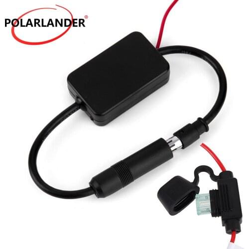 Universal Car Radio Aerials Auto FM Antenna Amplifier Signal Amp Booster 12V Radio FM for M/arine Car Vehicle Boat Polarlander