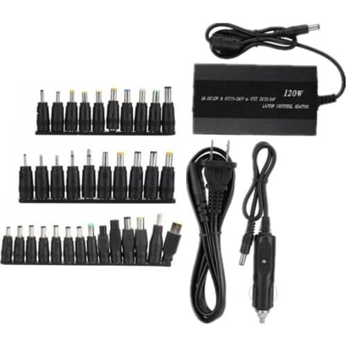 Universal 120W Notebook Power Adapter With 34 DC Connectors (110-240V) for Notebook Laptop Adapter for Home/Car Use