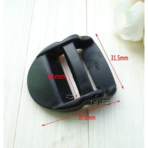 10pcs/lot 1" Ladder Lock Slider Plastic Buckles Backpack Straps Webbing 24mm Black