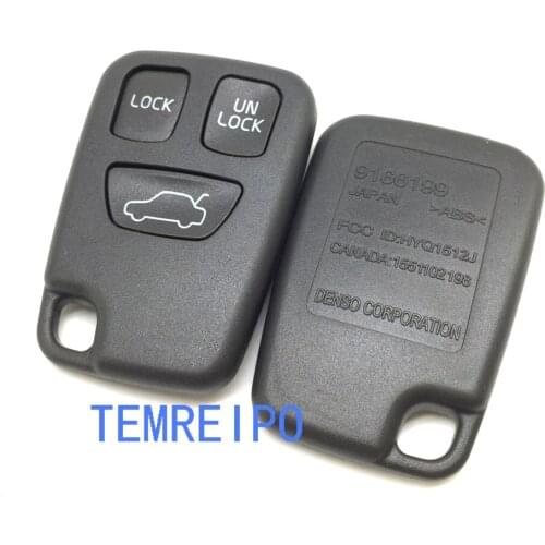 10pcs/lot 3 Button Remote FOB Car Key Shell Uncut Blade Key Case Replacement Auto Key Cover For Vol vo S70 V70 C70 S40 V40 98-05