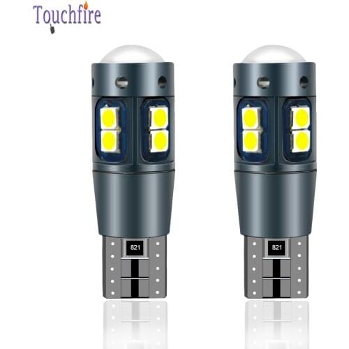 2PCS Auto T10 W5W 194 LED Car Door Bulb 3030 10SMD Interior Reading Dome Side Marker Light White Blue Yellow Pink 12-24V
