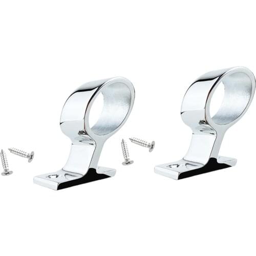 2pcs Marine Boat 60° Railing Handrail Pipe Fitting Support Stachion Bracket 25mm