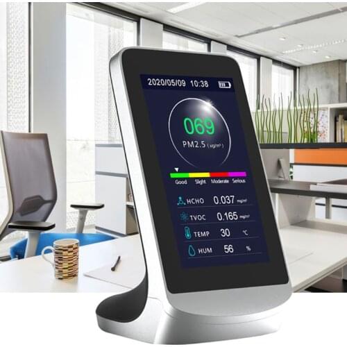 4.3 inch digital LCD display Air quality monitor test PM2.5 HCHO/TVOC AQI indoor gas detector