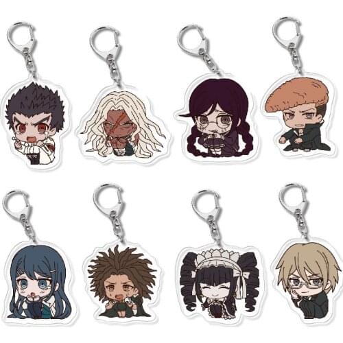 Anime Danganronpa Dangan Ronpa Komaeda Nagito Acrylic Figure keychain Keyring Decoration Collection Model Toy Gifts Cosplay