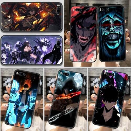 Anime solo leveling Phone Case For Xiaomi Mi Note 8 9 10 11 9T 10T A3 Lite Pro Ultra black painting prime fashion Etui silicone