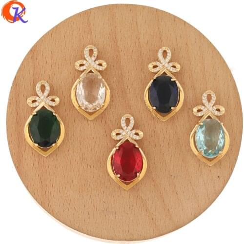 Cordial Design 20Pcs 17*31MM Jewelry Accessories/CZ Charms/Hand Made/DIY Part/Connectors/Drop Shape/Crystal Pendant For Necklace