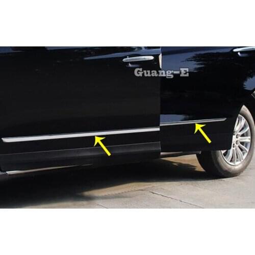 For Cadillac XT5 2017 2018 2019 2020 Car ABS Chrome Side Door Body Trim Stick Strip Stream Bumper Lamp Panel Frame 4pcs