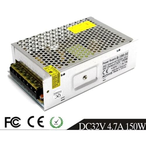 Switching Power Supply DC32V 4.7A 150W Single Output LED Power Adapter Transformer 220V 110V AC DC 32V SMPS for Light CNC CCTV