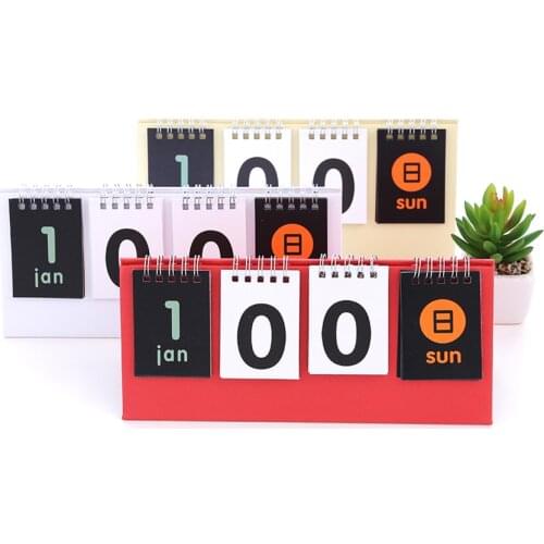 365 Days Countdown Calendar with Months, Date, Week Coil Binding Table Calendar Reminder for Examination Wedding Vacation